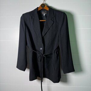 Louben Blazer 8 Womens Business Casual Classic Black Button Closure Ladies